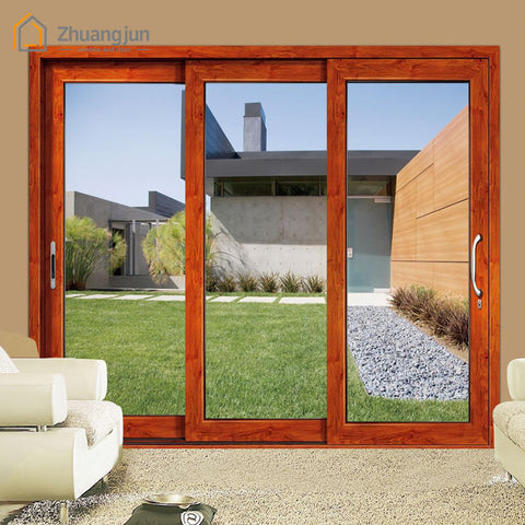 Powder Coated Aluminium Alloy Double Glazed Sliding Windows Doors on China WDMA