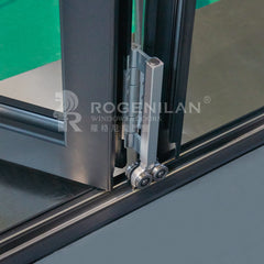 ROGENILAN 75# foshan bifold patio doors alum sliding accordion doors aluminium folding door on China WDMA