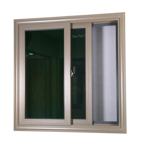 ROGENILAN Double Glazed Philippines Brown Color Aluminium Frame Sliding Window on China WDMA