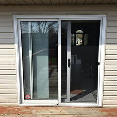 Residential aluminium frame double glazed 3 panel sliding patio door price on China WDMA