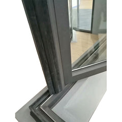 Residential aluminum folding window with black color or customized color on China WDMA