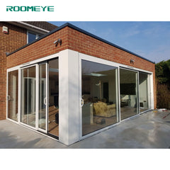 Roomeye aluminum glass three tracks sliding door on China WDMA