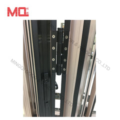 Safety design soundproof Indoor living room bi bifold profile door accordion interior glass aluminum folding doors on China WDMA