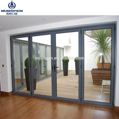 Shop Front Entry Entrance Doors aluminum alloy Bi-folding Multi-Panels pane sections door/Main main gate designs on China WDMA