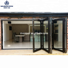 Shop Front Entry Entrance Doors aluminum alloy Bi-folding Multi-Panels pane sections door/Main main gate designs on China WDMA