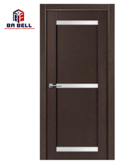 Simple Decorative Door Design Wooden Veneer Mdf with Glass Internal Single Swing Open Style Interior Doors on China WDMA