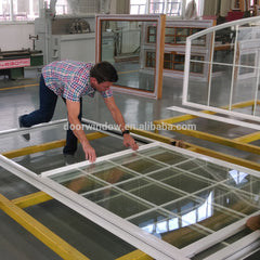 Single hung window sliding window with thermal break aluminum and white color on China WDMA