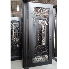 Sliding double door iron grill design wrought iron main gate on China WDMA