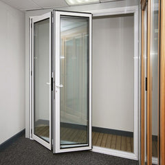 Sliding folding aluminium doors with 2mm thick profile design on China WDMA