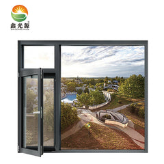 Special design thermal break double glazed aluminium casement window with high quality for balcony on China WDMA