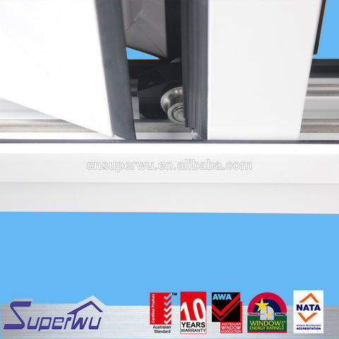 Superwu Australian standard powder coated frameless folding glass window design balcony folding window on China WDMA