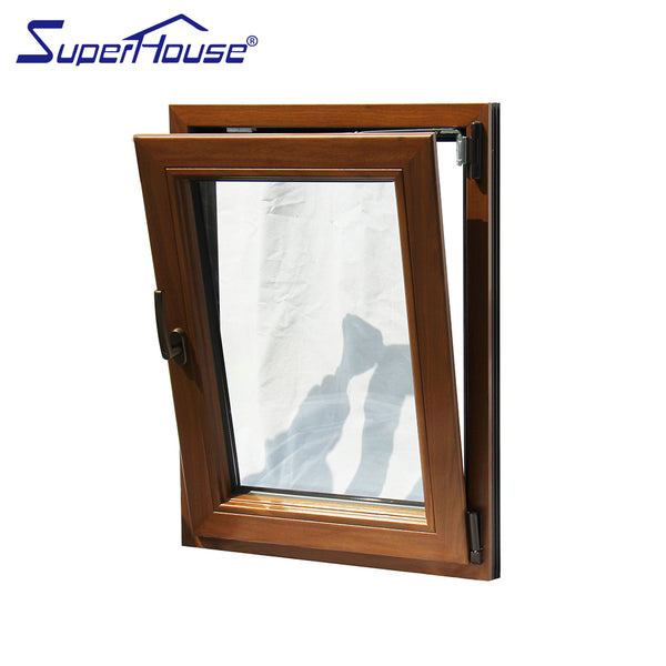 Swing opening type doors and windows aluminum clad wood tilt and turn window for luxury house on China WDMA