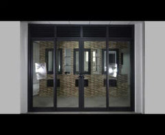 Aluminum sliding door with double glazing and anti-theft grid on China WDMA