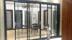 OEM sliding glass door, manufacturers aluminium door, aluminium hanging sliding door on China WDMA