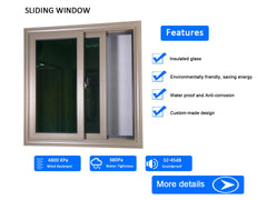 Aluminum Window Doors Soundproof Sliding Window Aluminum Up down Sliding Window on China WDMA