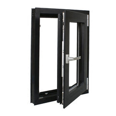 Thermal break aluminum frame double swing hinged window supplier on China WDMA