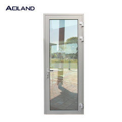 Thermal break aluminum tempered glass french external door on China WDMA