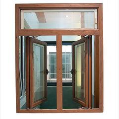 Thermal break blind inside double glass aluminum window french casement windows on China WDMA