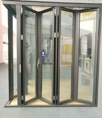 Thermal break profiles aluminium folding doors double tempered glazing on China WDMA