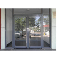 Topwindow China Factory Good Price Corner Doors Commercial Kfc Shop Front Store Front Door Double Swing Glass Entry Door on China WDMA