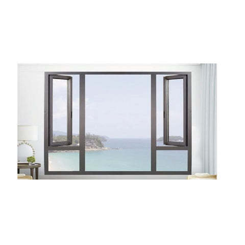 Topwindow High Quality Wooden Color German Brand Hardware Thermal Break Aluminum Casement Window Door Double Glazed Windows on China WDMA