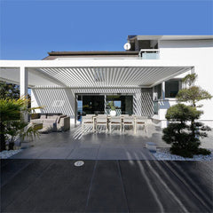 High Quality Modern Motorized Opening Waterproof Bioclimatic Aluminum  Roof Pergola