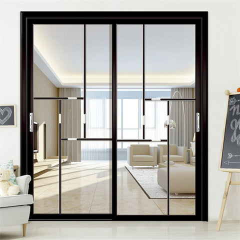 Aluminum Sliding Balcony Door Ethiopia Double Glazing Glass Aluminum Sliding Door Brushes Aluminum Sliding Mirror Door