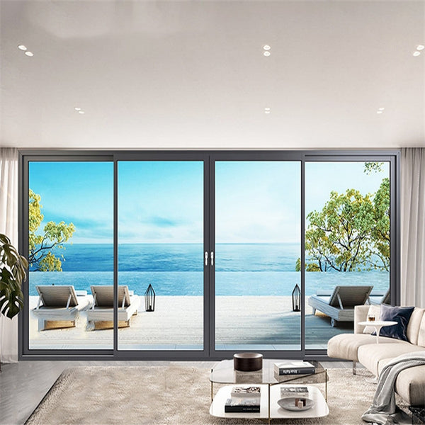 Aluminum Sliding Door System Double Glass Aluminum  Sliding  Folding  Door Price Of Aluminum Sliding Door