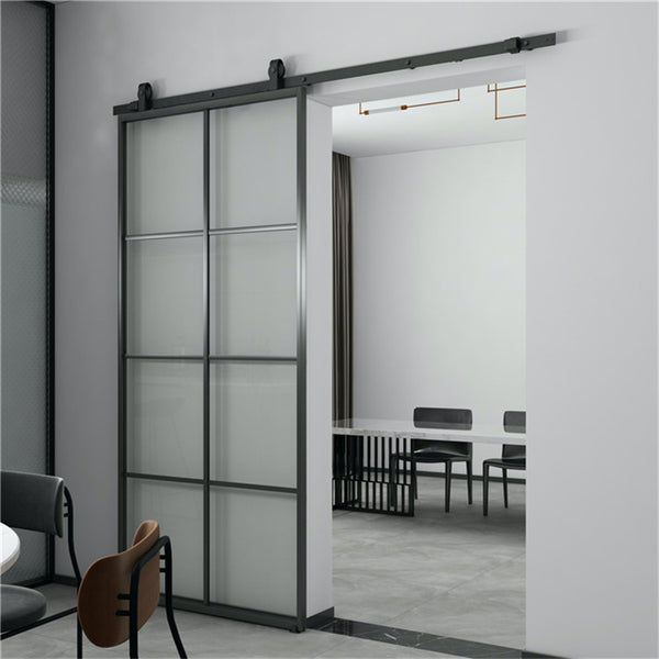 Pocket Door Bathroom Simple Style Stainless Steel Aluminum Tempered Exterior  Pocket Doors Aluminum Pocket Sliding Door Large