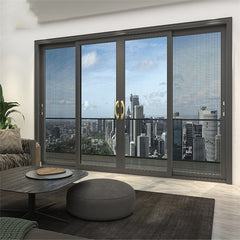 Aluminum Sliding Doors Prices 20% Discount Soundproof Triple Glaze Glass Doors Sliding For home Sliding Doors Exterior