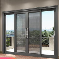 Sliding Folding Doors Aluminum  Certified Powder Coated Patio Aluminum Sliding Doors Aluminum Frame Sliding