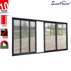 USA standard commercial balcony sliding glass door with tempered glass for commercial project on China WDMA