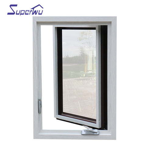 USA standard modern design double color thermal break aluminum glass french window on China WDMA