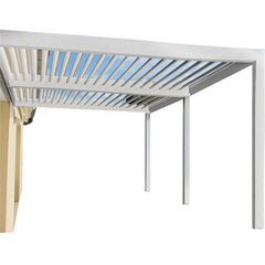 Modern Motorized Waterproof Sunshade Garden Louver Roof System Pergola With Led Light Aluminum Pergola