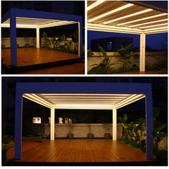 Fast Sale External Pergola Aluminum Alloy Material Removable Roof Louver Pergola