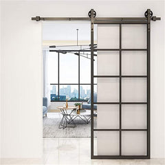 Glass Door Sliding System Sliding Barn Door Glass European Style Simple Doors Barn  Hardware Metal