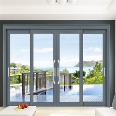 Corner Sliding Door Thermal Break Double Glass Arch Sliding Door Aluminum Horizontal Blinds Barn Sliding Door