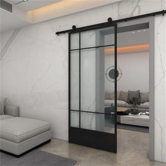 Glass Barn Doors Modern Style Sliding Tempered Frosted Sliding Barn Door Exterior With Aluminum Barn Sliding Door