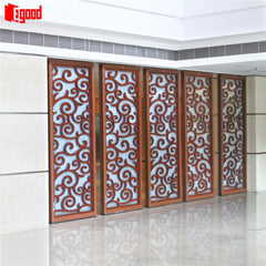 Unframed sliding glass doors movable glass partition door for office shop store on China WDMA