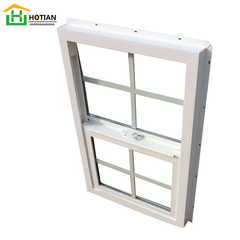 Vertical grills design glass PVC windows Single hung UPVC window handle grill details