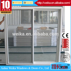 White Right-Hand Vinyl Sliding Patio Door with LowE Tempered Grid Glass on China WDMA