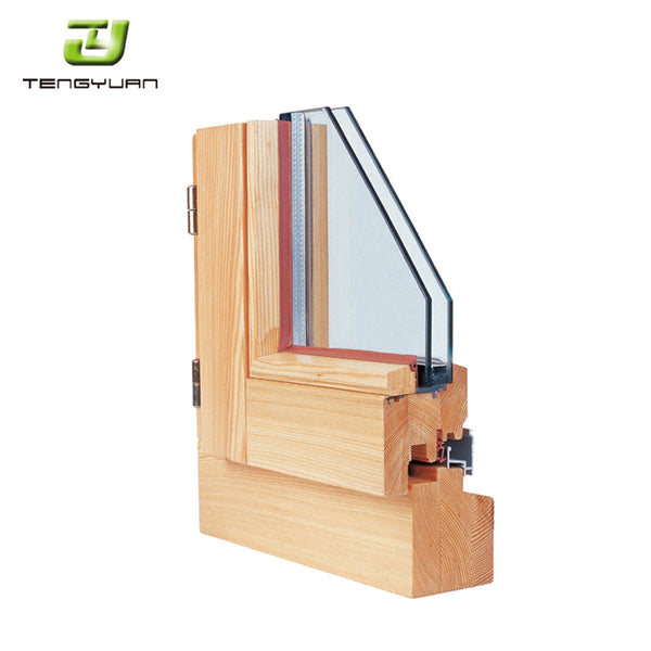 Wooden design most popular 85mm aluminium clad wood project window on China WDMA