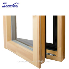 Wooden grain tilt and turn aluminum windows for wooden structure on China WDMA