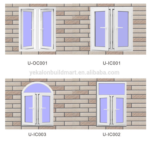 Yekalon Horizontal sliding casement UPVC window on China WDMA