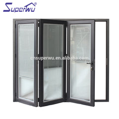 canada standard dade test Economic exterior glass folding aluminum door for sale on China WDMA