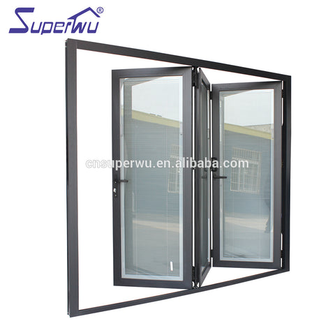 canada standard dade test Economic exterior glass folding aluminum door for sale on China WDMA