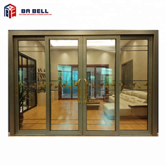 commercial closet doors with Tempered Gass aluminum sliding glass doors internal blinds on China WDMA