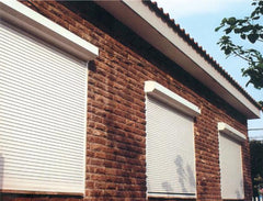 electric rolling up bright white roller shutter window on China WDMA