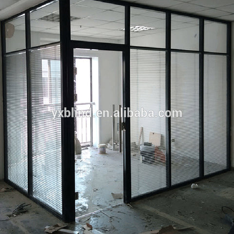 factory price window aluminum built in double glass office venetian blinds inside double glass window on China WDMA