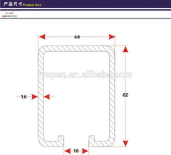 galvanized steel industrial sliding door track on China WDMA